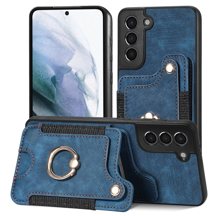Retro Skin-feel Ring Multi-card Wallet Phone Case, For Samsung Galaxy S23+ 5G, For Samsung Galaxy S23 Ultra 5G, For Samsung Galaxy S22+ 5G, For Samsung Galaxy S22 Ultra 5G, For Samsung Galaxy S21 5G, For Samsung Galaxy S21+ 5G                          ...