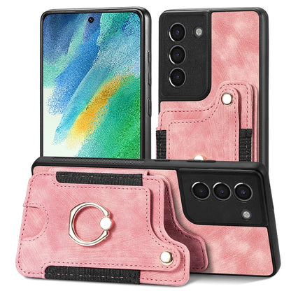 Retro Skin-feel Ring Multi-card Wallet Phone Case, For Samsung Galaxy S23+ 5G, For Samsung Galaxy S23 Ultra 5G, For Samsung Galaxy S22+ 5G, For Samsung Galaxy S22 Ultra 5G, For Samsung Galaxy S21 5G, For Samsung Galaxy S21+ 5G                          ...