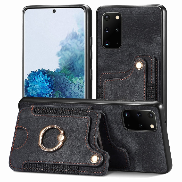 Retro Skin-feel Ring Multi-card Wallet Phone Case, For Samsung Galaxy S23+ 5G, For Samsung Galaxy S23 Ultra 5G, For Samsung Galaxy S22+ 5G, For Samsung Galaxy S22 Ultra 5G, For Samsung Galaxy S21 5G, For Samsung Galaxy S21+ 5G                          ...