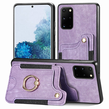 Retro Skin-feel Ring Multi-card Wallet Phone Case, For Samsung Galaxy S23+ 5G, For Samsung Galaxy S23 Ultra 5G, For Samsung Galaxy S22+ 5G, For Samsung Galaxy S22 Ultra 5G, For Samsung Galaxy S21 5G, For Samsung Galaxy S21+ 5G                          ...