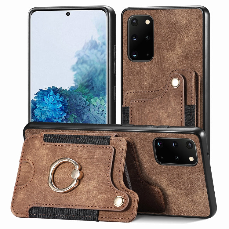 Retro Skin-feel Ring Multi-card Wallet Phone Case, For Samsung Galaxy S23+ 5G, For Samsung Galaxy S23 Ultra 5G, For Samsung Galaxy S22+ 5G, For Samsung Galaxy S22 Ultra 5G, For Samsung Galaxy S21 5G, For Samsung Galaxy S21+ 5G                          ...