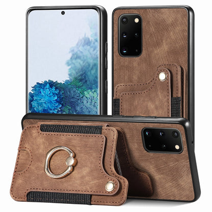 Retro Skin-feel Ring Multi-card Wallet Phone Case, For Samsung Galaxy S23+ 5G, For Samsung Galaxy S23 Ultra 5G, For Samsung Galaxy S22+ 5G, For Samsung Galaxy S22 Ultra 5G, For Samsung Galaxy S21 5G, For Samsung Galaxy S21+ 5G                          ...