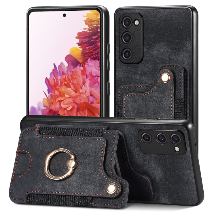 Retro Skin-feel Ring Multi-card Wallet Phone Case, For Samsung Galaxy S23+ 5G, For Samsung Galaxy S23 Ultra 5G, For Samsung Galaxy S22+ 5G, For Samsung Galaxy S22 Ultra 5G, For Samsung Galaxy S21 5G, For Samsung Galaxy S21+ 5G                          ...