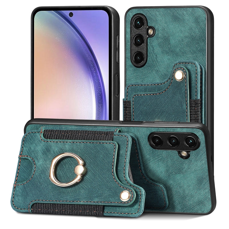 Retro Skin-feel Ring Multi-card Wallet Phone Case, For Samsung Galaxy S23+ 5G, For Samsung Galaxy S23 Ultra 5G, For Samsung Galaxy S22+ 5G, For Samsung Galaxy S22 Ultra 5G, For Samsung Galaxy S21 5G, For Samsung Galaxy S21+ 5G                          ...