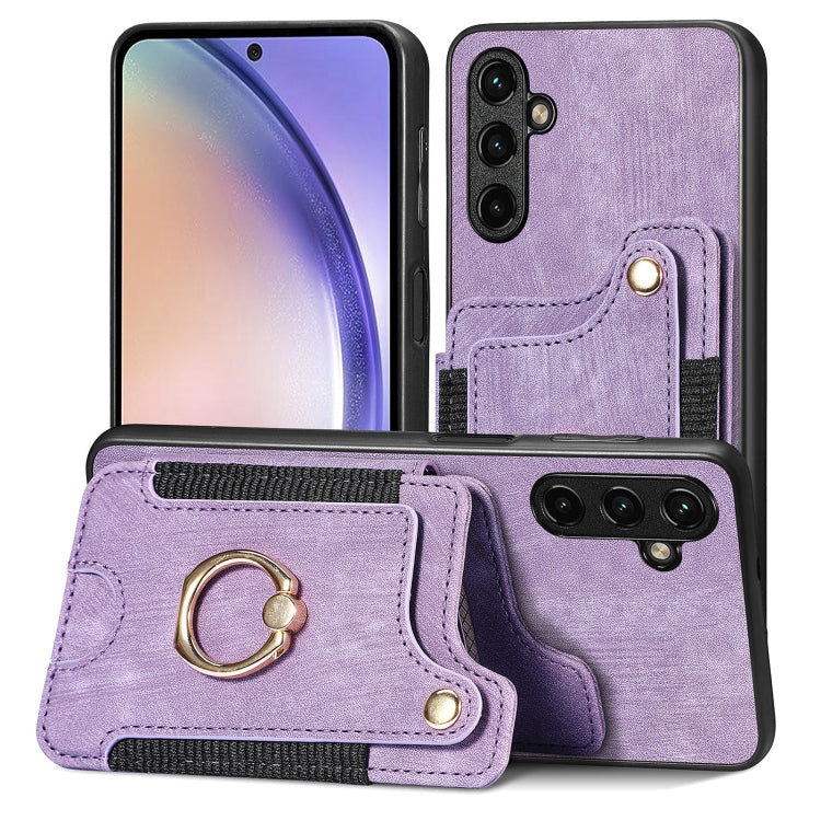 Retro Skin-feel Ring Multi-card Wallet Phone Case, For Samsung Galaxy S23+ 5G, For Samsung Galaxy S23 Ultra 5G, For Samsung Galaxy S22+ 5G, For Samsung Galaxy S22 Ultra 5G, For Samsung Galaxy S21 5G, For Samsung Galaxy S21+ 5G                          ...