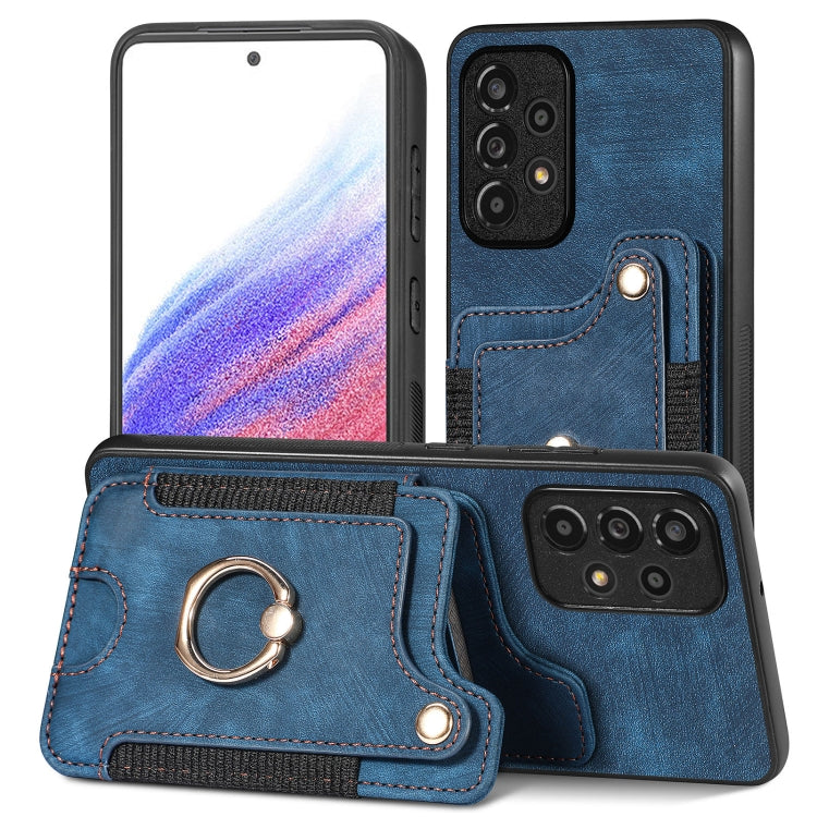 Retro Skin-feel Ring Multi-card Wallet Phone Case, For Samsung Galaxy S23+ 5G, For Samsung Galaxy S23 Ultra 5G, For Samsung Galaxy S22+ 5G, For Samsung Galaxy S22 Ultra 5G, For Samsung Galaxy S21 5G, For Samsung Galaxy S21+ 5G                          ...