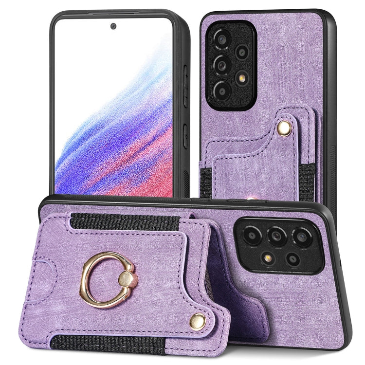 Retro Skin-feel Ring Multi-card Wallet Phone Case, For Samsung Galaxy S23+ 5G, For Samsung Galaxy S23 Ultra 5G, For Samsung Galaxy S22+ 5G, For Samsung Galaxy S22 Ultra 5G, For Samsung Galaxy S21 5G, For Samsung Galaxy S21+ 5G                          ...