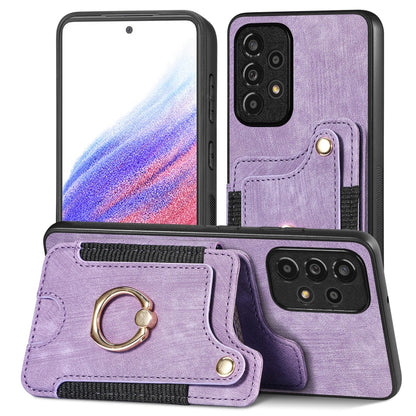 Retro Skin-feel Ring Multi-card Wallet Phone Case, For Samsung Galaxy S23+ 5G, For Samsung Galaxy S23 Ultra 5G, For Samsung Galaxy S22+ 5G, For Samsung Galaxy S22 Ultra 5G, For Samsung Galaxy S21 5G, For Samsung Galaxy S21+ 5G                          ...