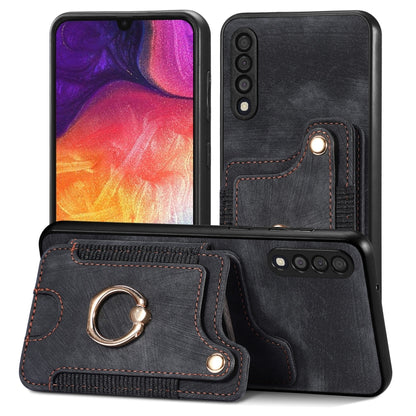 Retro Skin-feel Ring Multi-card Wallet Phone Case, For Samsung Galaxy S23+ 5G, For Samsung Galaxy S23 Ultra 5G, For Samsung Galaxy S22+ 5G, For Samsung Galaxy S22 Ultra 5G, For Samsung Galaxy S21 5G, For Samsung Galaxy S21+ 5G                          ...
