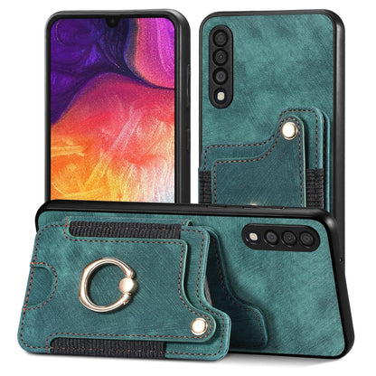 Retro Skin-feel Ring Multi-card Wallet Phone Case, For Samsung Galaxy S23+ 5G, For Samsung Galaxy S23 Ultra 5G, For Samsung Galaxy S22+ 5G, For Samsung Galaxy S22 Ultra 5G, For Samsung Galaxy S21 5G, For Samsung Galaxy S21+ 5G                          ...