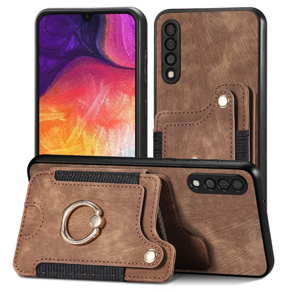 Retro Skin-feel Ring Multi-card Wallet Phone Case, For Samsung Galaxy S23+ 5G, For Samsung Galaxy S23 Ultra 5G, For Samsung Galaxy S22+ 5G, For Samsung Galaxy S22 Ultra 5G, For Samsung Galaxy S21 5G, For Samsung Galaxy S21+ 5G                          ...