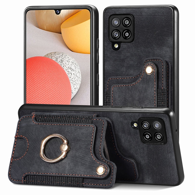 Retro Skin-feel Ring Multi-card Wallet Phone Case, For Samsung Galaxy S23+ 5G, For Samsung Galaxy S23 Ultra 5G, For Samsung Galaxy S22+ 5G, For Samsung Galaxy S22 Ultra 5G, For Samsung Galaxy S21 5G, For Samsung Galaxy S21+ 5G                          ...
