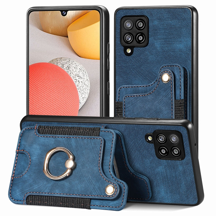 Retro Skin-feel Ring Multi-card Wallet Phone Case, For Samsung Galaxy S23+ 5G, For Samsung Galaxy S23 Ultra 5G, For Samsung Galaxy S22+ 5G, For Samsung Galaxy S22 Ultra 5G, For Samsung Galaxy S21 5G, For Samsung Galaxy S21+ 5G                          ...