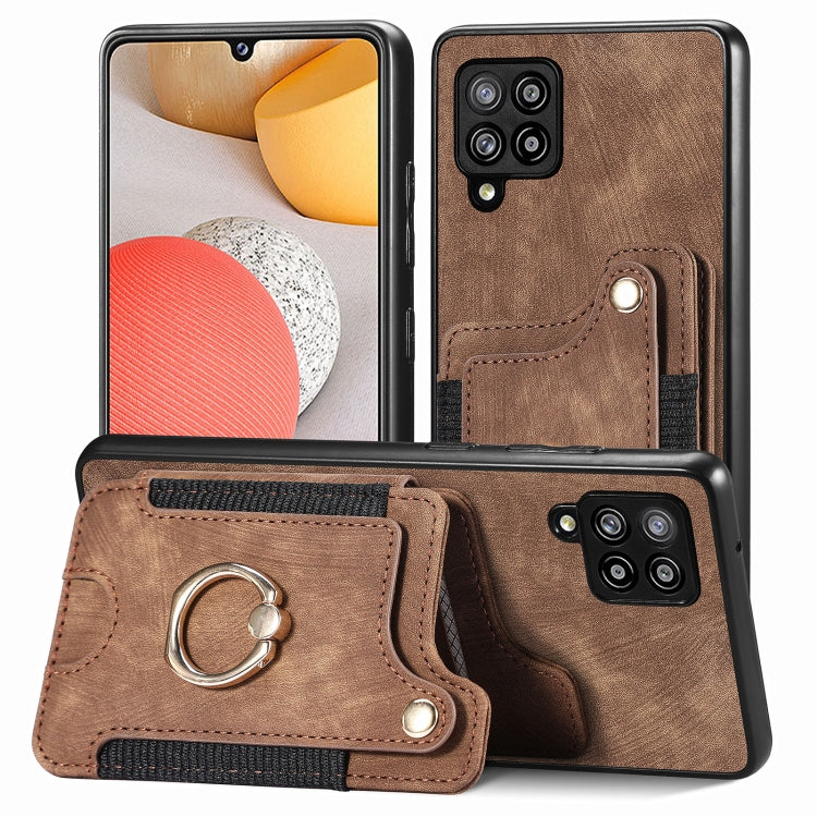 Retro Skin-feel Ring Multi-card Wallet Phone Case, For Samsung Galaxy S23+ 5G, For Samsung Galaxy S23 Ultra 5G, For Samsung Galaxy S22+ 5G, For Samsung Galaxy S22 Ultra 5G, For Samsung Galaxy S21 5G, For Samsung Galaxy S21+ 5G                          ...