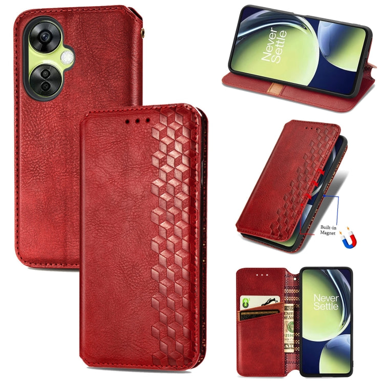 Cubic Grid Pressed Magnetic Leather Phone Case, For OnePlus Nord CE 3 Lite, For OPPO Find X6 Pro, For OPPO Find X6, For Redmi Note 12 Turbo