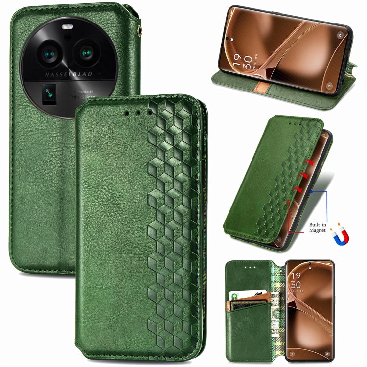 Cubic Grid Pressed Magnetic Leather Phone Case, For OnePlus Nord CE 3 Lite, For OPPO Find X6 Pro, For OPPO Find X6, For Redmi Note 12 Turbo