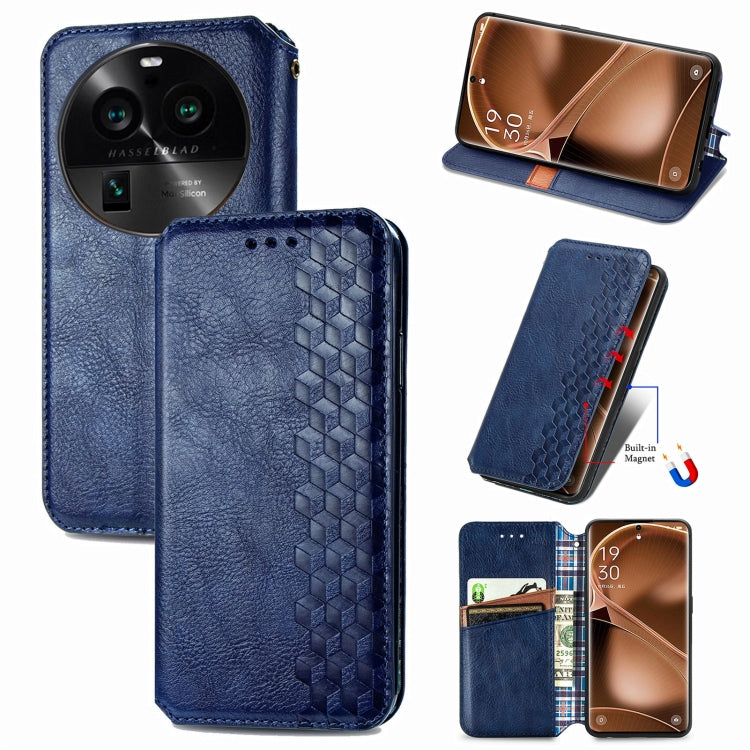 Cubic Grid Pressed Magnetic Leather Phone Case, For OnePlus Nord CE 3 Lite, For OPPO Find X6 Pro, For OPPO Find X6, For Redmi Note 12 Turbo