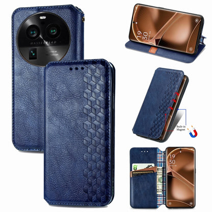 Cubic Grid Pressed Magnetic Leather Phone Case, For OnePlus Nord CE 3 Lite, For OPPO Find X6 Pro, For OPPO Find X6, For Redmi Note 12 Turbo