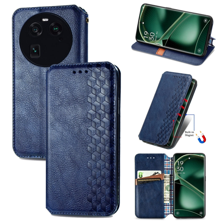 Cubic Grid Pressed Magnetic Leather Phone Case, For OnePlus Nord CE 3 Lite, For OPPO Find X6 Pro, For OPPO Find X6, For Redmi Note 12 Turbo