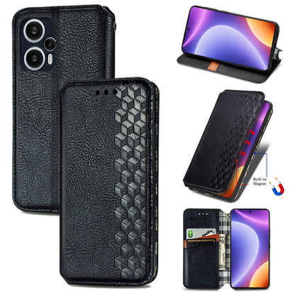 Cubic Grid Pressed Magnetic Leather Phone Case, For OnePlus Nord CE 3 Lite, For OPPO Find X6 Pro, For OPPO Find X6, For Redmi Note 12 Turbo