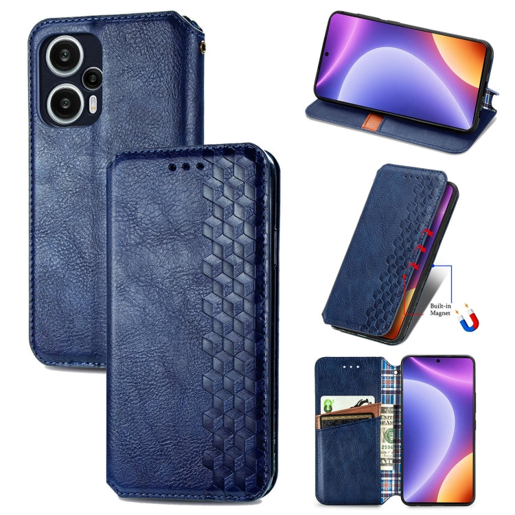 Cubic Grid Pressed Magnetic Leather Phone Case, For OnePlus Nord CE 3 Lite, For OPPO Find X6 Pro, For OPPO Find X6, For Redmi Note 12 Turbo