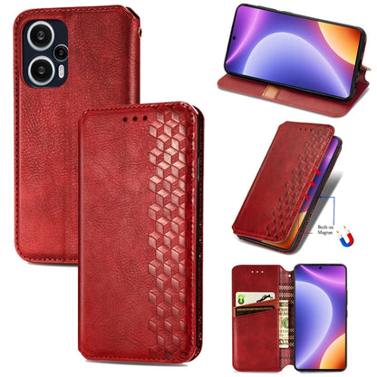 Cubic Grid Pressed Magnetic Leather Phone Case, For OnePlus Nord CE 3 Lite, For OPPO Find X6 Pro, For OPPO Find X6, For Redmi Note 12 Turbo