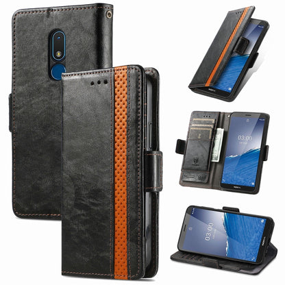 CaseNeo Splicing Dual Magnetic Buckle Leather Phone Case, For Nokia C3, For OnePlus Nord CE 3 Lite, For OPPO Find X6 Pro, For OPPO Find X6, For Redmi Note 12 Turbo, For Nokia C32