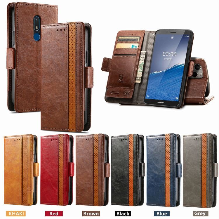 CaseNeo Splicing Dual Magnetic Buckle Leather Phone Case, For Nokia C3, For OnePlus Nord CE 3 Lite, For OPPO Find X6 Pro, For OPPO Find X6, For Redmi Note 12 Turbo, For Nokia C32