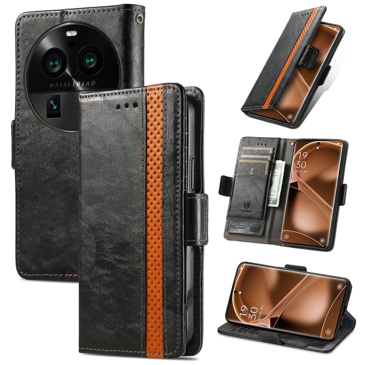 CaseNeo Splicing Dual Magnetic Buckle Leather Phone Case, For Nokia C3, For OnePlus Nord CE 3 Lite, For OPPO Find X6 Pro, For OPPO Find X6, For Redmi Note 12 Turbo, For Nokia C32