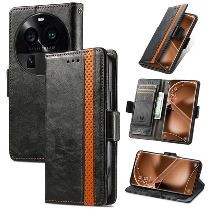 CaseNeo Splicing Dual Magnetic Buckle Leather Phone Case, For Nokia C3, For OnePlus Nord CE 3 Lite, For OPPO Find X6 Pro, For OPPO Find X6, For Redmi Note 12 Turbo, For Nokia C32