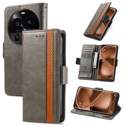 CaseNeo Splicing Dual Magnetic Buckle Leather Phone Case, For Nokia C3, For OnePlus Nord CE 3 Lite, For OPPO Find X6 Pro, For OPPO Find X6, For Redmi Note 12 Turbo, For Nokia C32