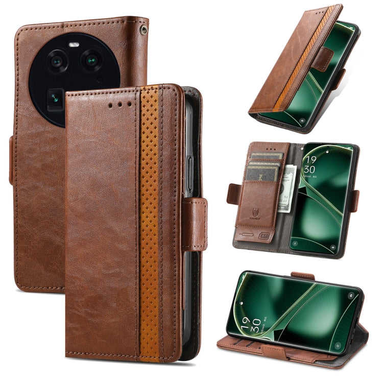 CaseNeo Splicing Dual Magnetic Buckle Leather Phone Case, For Nokia C3, For OnePlus Nord CE 3 Lite, For OPPO Find X6 Pro, For OPPO Find X6, For Redmi Note 12 Turbo, For Nokia C32
