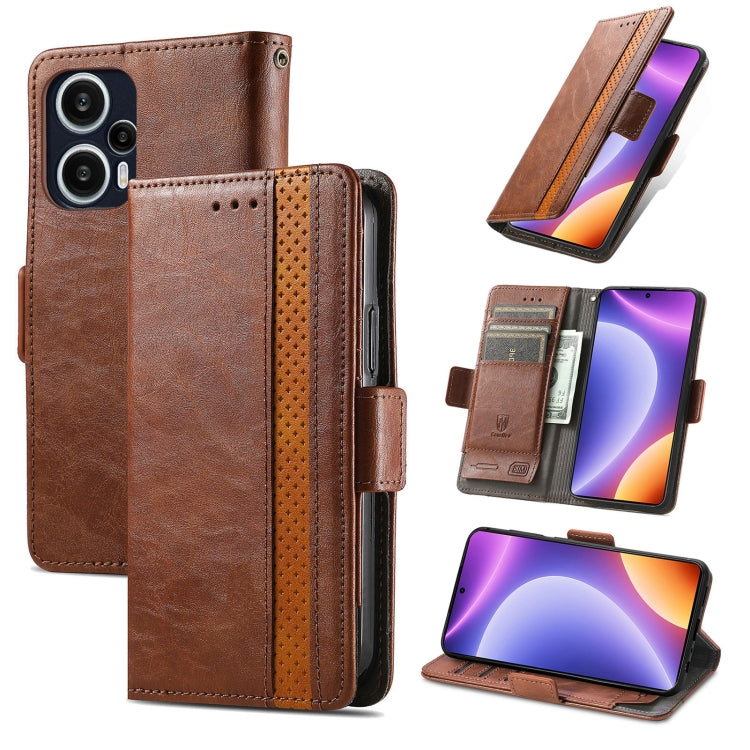 CaseNeo Splicing Dual Magnetic Buckle Leather Phone Case, For Nokia C3, For OnePlus Nord CE 3 Lite, For OPPO Find X6 Pro, For OPPO Find X6, For Redmi Note 12 Turbo, For Nokia C32