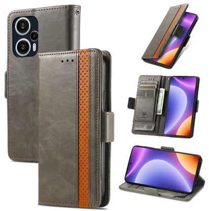 CaseNeo Splicing Dual Magnetic Buckle Leather Phone Case, For Nokia C3, For OnePlus Nord CE 3 Lite, For OPPO Find X6 Pro, For OPPO Find X6, For Redmi Note 12 Turbo, For Nokia C32
