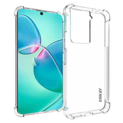 Transparent TPU shockproof phone case with camera cutouts and ENKAY logo
