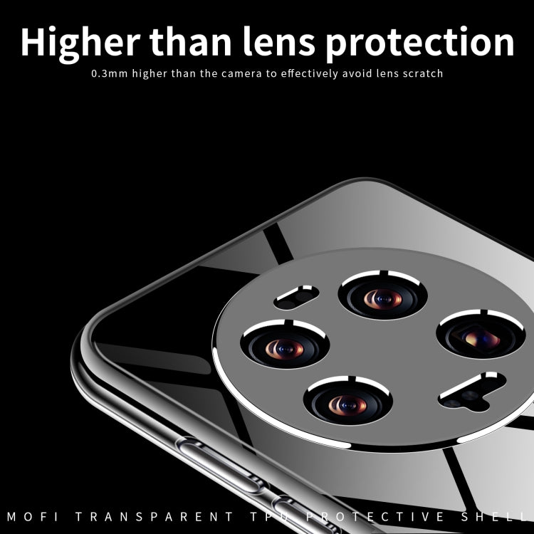 Transparent TPU phone case for Xiaomi 13 Ultra, higher raised lens protection