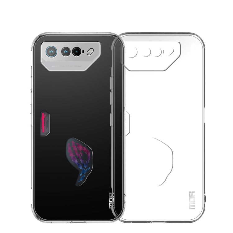Transparent TPU phone case front and back with clear panel and black back artwork