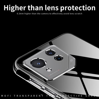 Transparent TPU phone case close-up with camera lens cutouts and bumper edges
