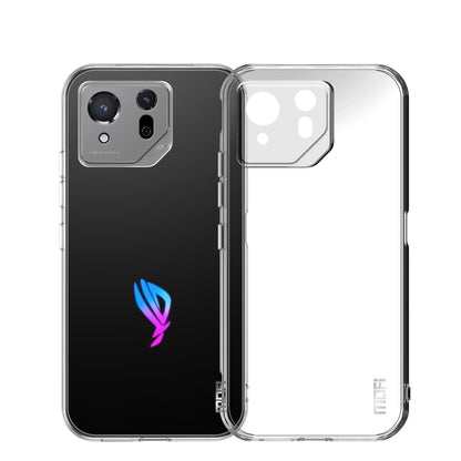 Transparent TPU phone case front and back with clear panel and black back design