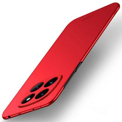 MOFI micro-frosted hard phone case, ultra-thin red with camera cutouts and side ports