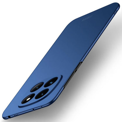 MOFI micro-frosted hard phone case, ultra-thin blue with camera cutouts and side ports