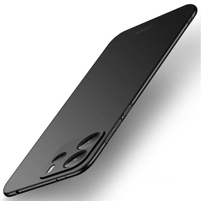 MOFI micro-frosted hard phone case, ultra-thin black with camera cutouts and side ports