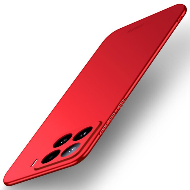 MOFI micro-frosted hard phone case, red, slim back with camera module cutouts