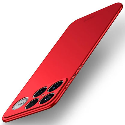 MOFI ultra-thin phone case in red with large circular camera graphic on back