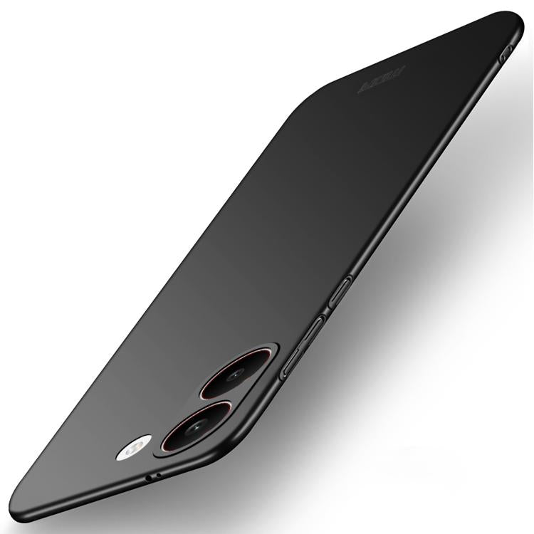 MOFI ultra-thin phone case in black with camera lens cutouts and circular graphic