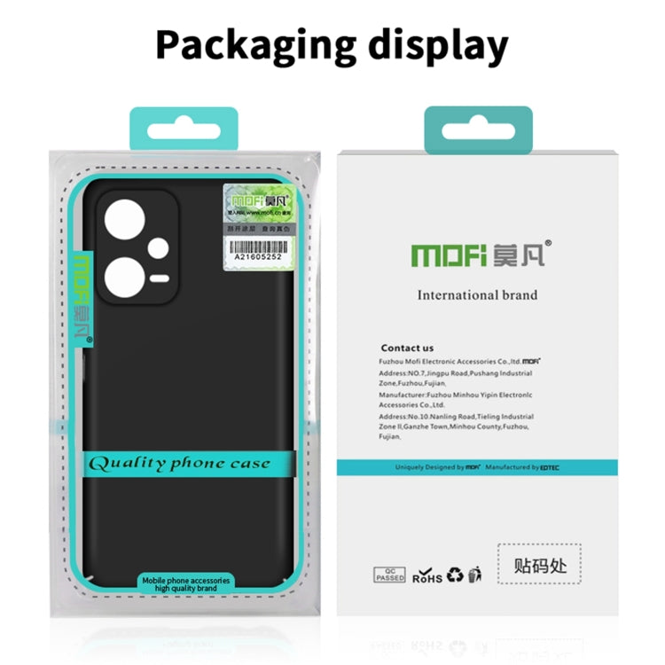 MOFI micro-frosted hard phone case shown in retail packaging, quality phone case