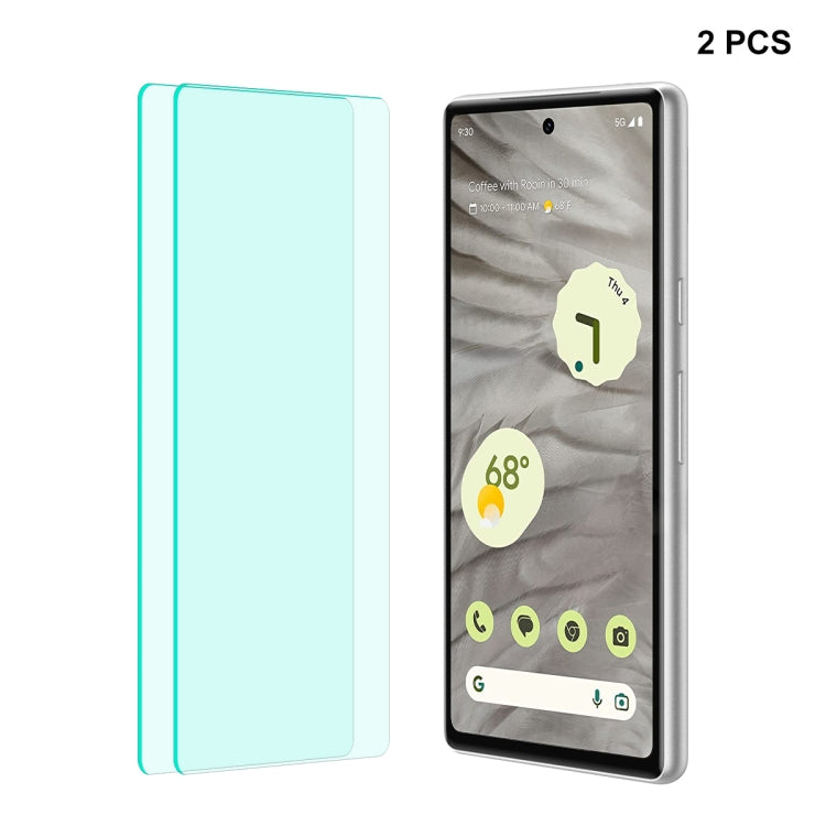 ENKAY tempered glass screen protector for Google Pixel 7a, 2-pack, clear 2.5D glass