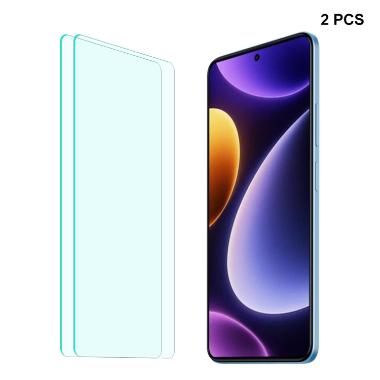 2-pack tempered glass screen protectors for smartphone, clear 2.5D rounded edges