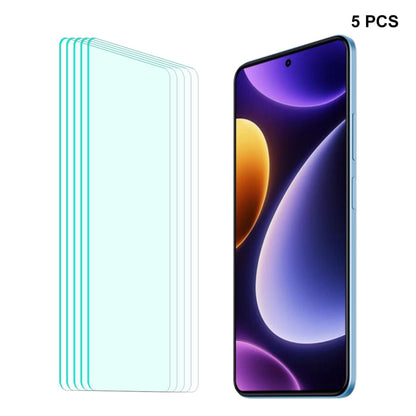 5-pack tempered glass screen protectors for smartphone, clear 2.5D rounded edges