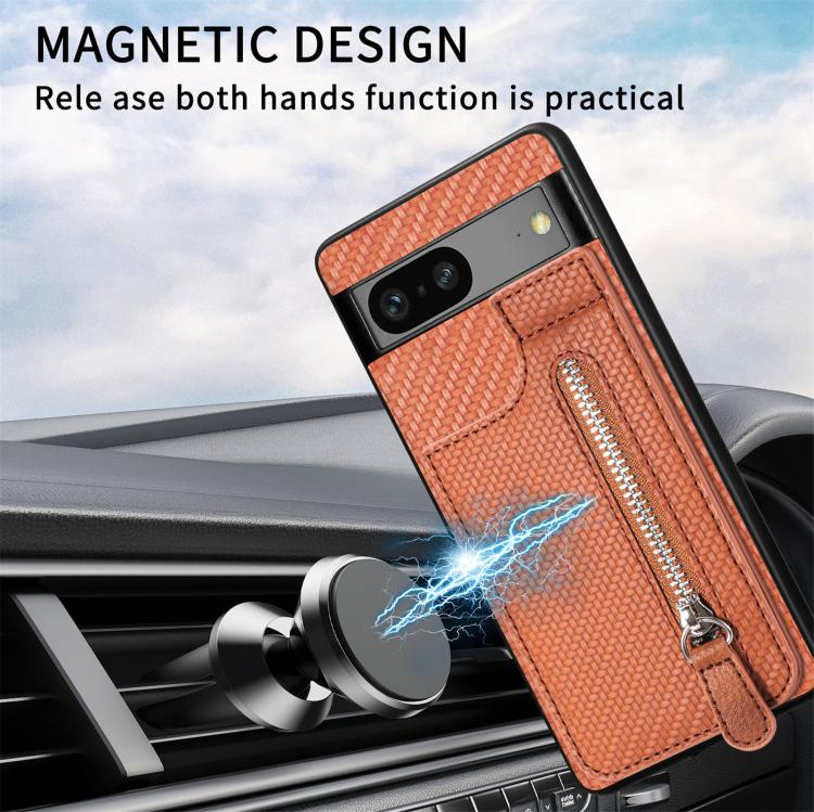 Orange textured wallet flip phone case with vertical zipper and hand strap
